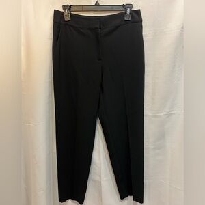 St. John Black Caviar Emma Tailored Ankle Crepe Trousers Size 6